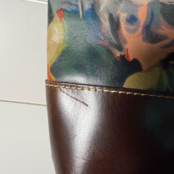 Patricia Nash Purse Floral/Leaves Multicolor with Dark Brown Accents - Picture 12 of 14